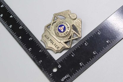 US Civil Defense Aux Police Cap Badge - PA . FLU1721 - Image 4