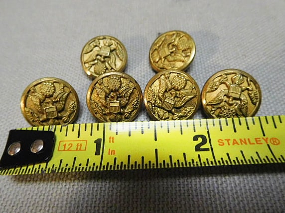 US WW2 Army Buttons - Pocket/Shoulder (Priced per Pair) . FLU1535 ...