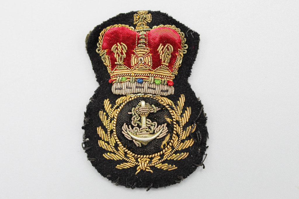 Cap Badge Navy Felt B/G Royal Navy Chief Petty Officer 