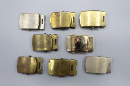 US Group of eight Army enlisted buckles . FLU2026
