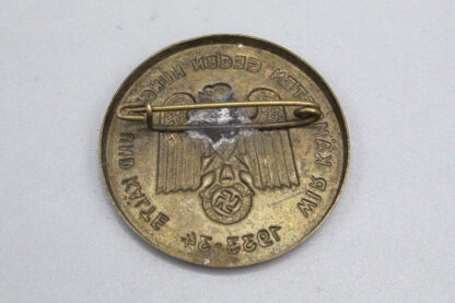 WW2 German War Against Hunger 1933-34 Tinnie . PIN252 - Image 3