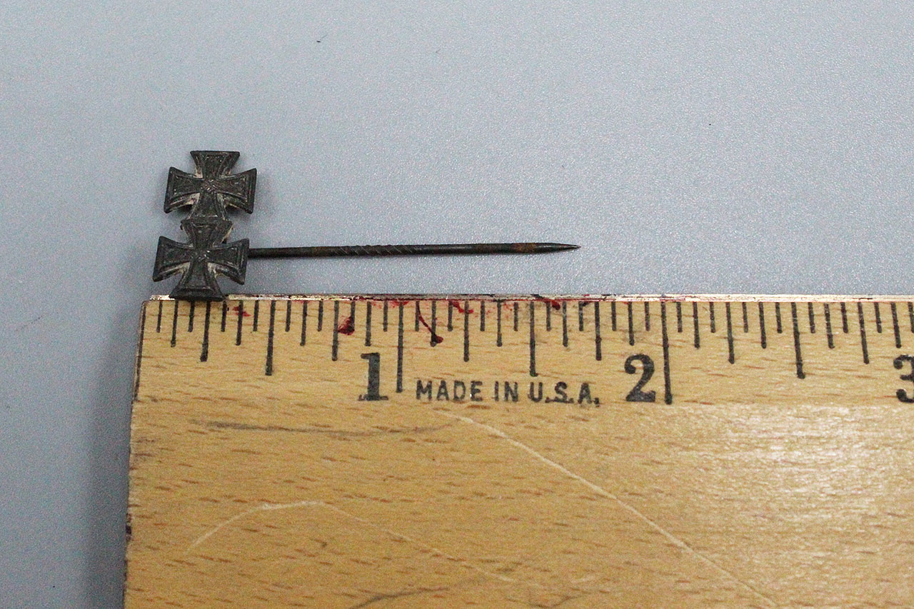 WW2 German Iron Cross Pair Stick Pin . PIN45 Time Traveler Militaria