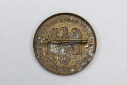WW2 German War Against Hunger 1933-34 Tinnie . Pin1058 - Image 3
