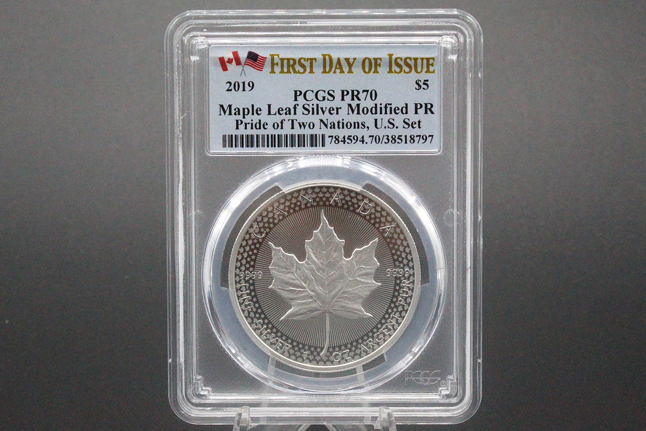 Canada 2019 Maple Leaf Silver Modified PR PCGS PR70 . GAS111