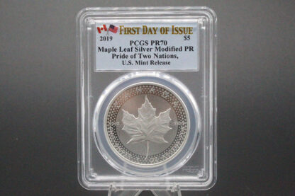 Canada 2019 Maple Leaf Silver Modified PR PCGS PR70 . GAS112