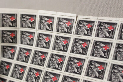 WW2 German Sheet Red Cross stamps . GD833 - Image 5
