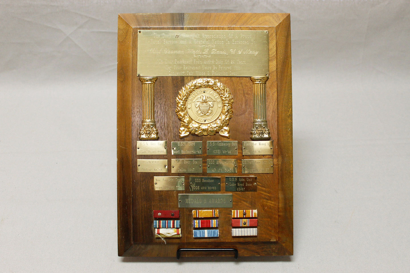 US Navy Retirement Plaque - 1941-1967 . FLU3233 - Time Traveler