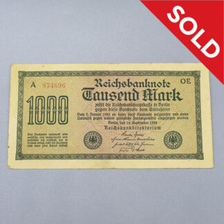 German 1000 Reichsmark Note 1923. COIN178