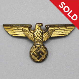 WW2 German Political Visor Cap Eagle (no prongs) . EFL6079cxrs