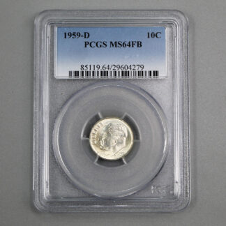 1959-D MS64FB Roosevelt Dime (10¢) . COIN198
