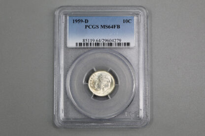 1959-D MS64FB Roosevelt Dime (10¢) . COIN198