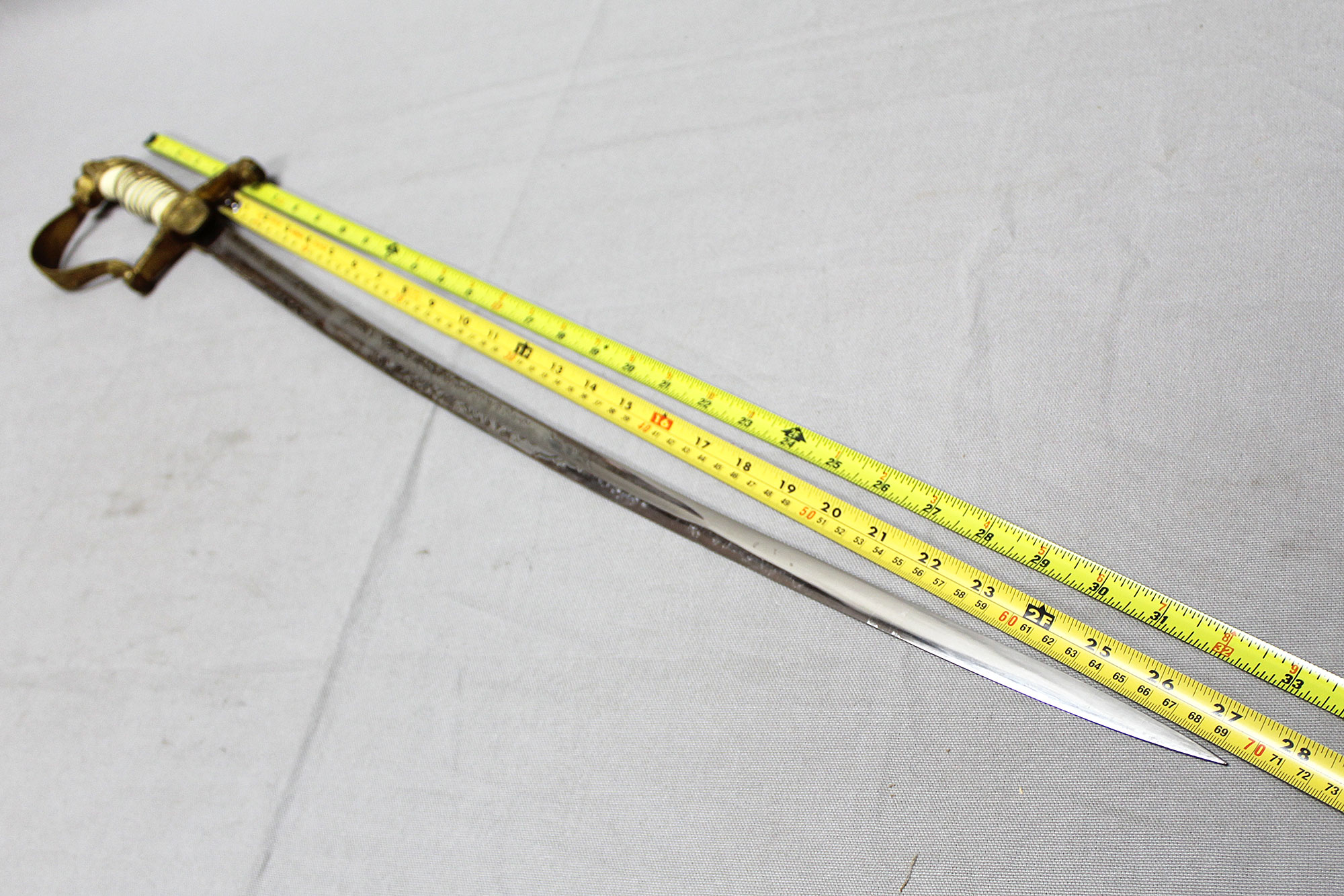 WW2 Italian Lion Head Artillery Officer Sword - EF Horster
