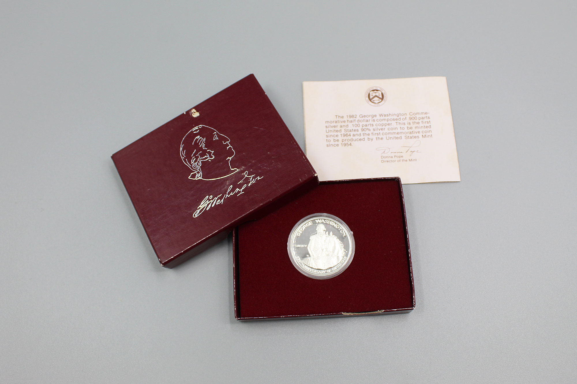 1982-S George Washington Silver Half Dollar Coin in Box