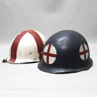 US WW2 M1 Combat Helmet Front Seam Repainted . HU1086