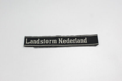 REPRODUCTION: WW2 German SS EM Landstorm Nederland Cuff Title . REPO163