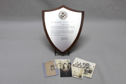 USMC Boxing Plaque with Papers . FLU1561