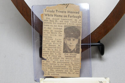 USMC Boxing Plaque with Papers . FLU1561 - Image 5