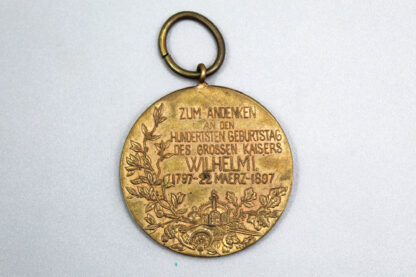 Prussian Kaiser Wilhelm 1897 Medal (No Ribbon) . IMD493 - Image 3