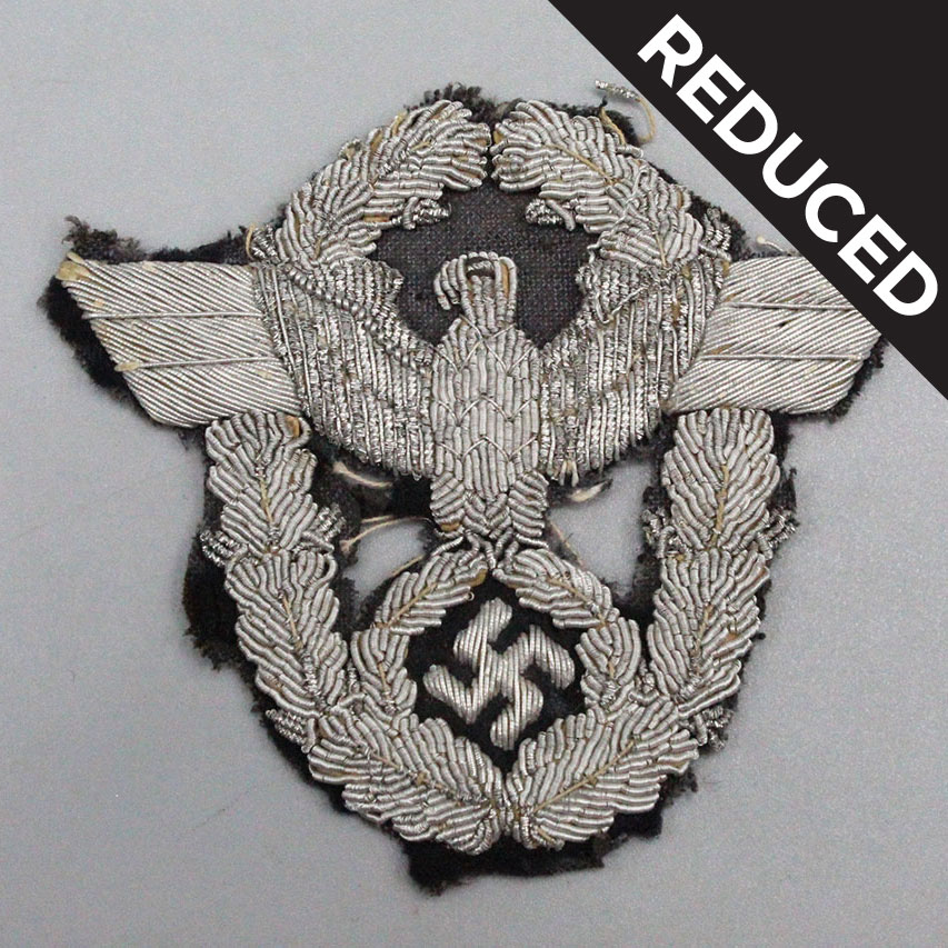 WW2 German Police Officer Sleeve Eagle . EFL2215 Time Traveler Militaria