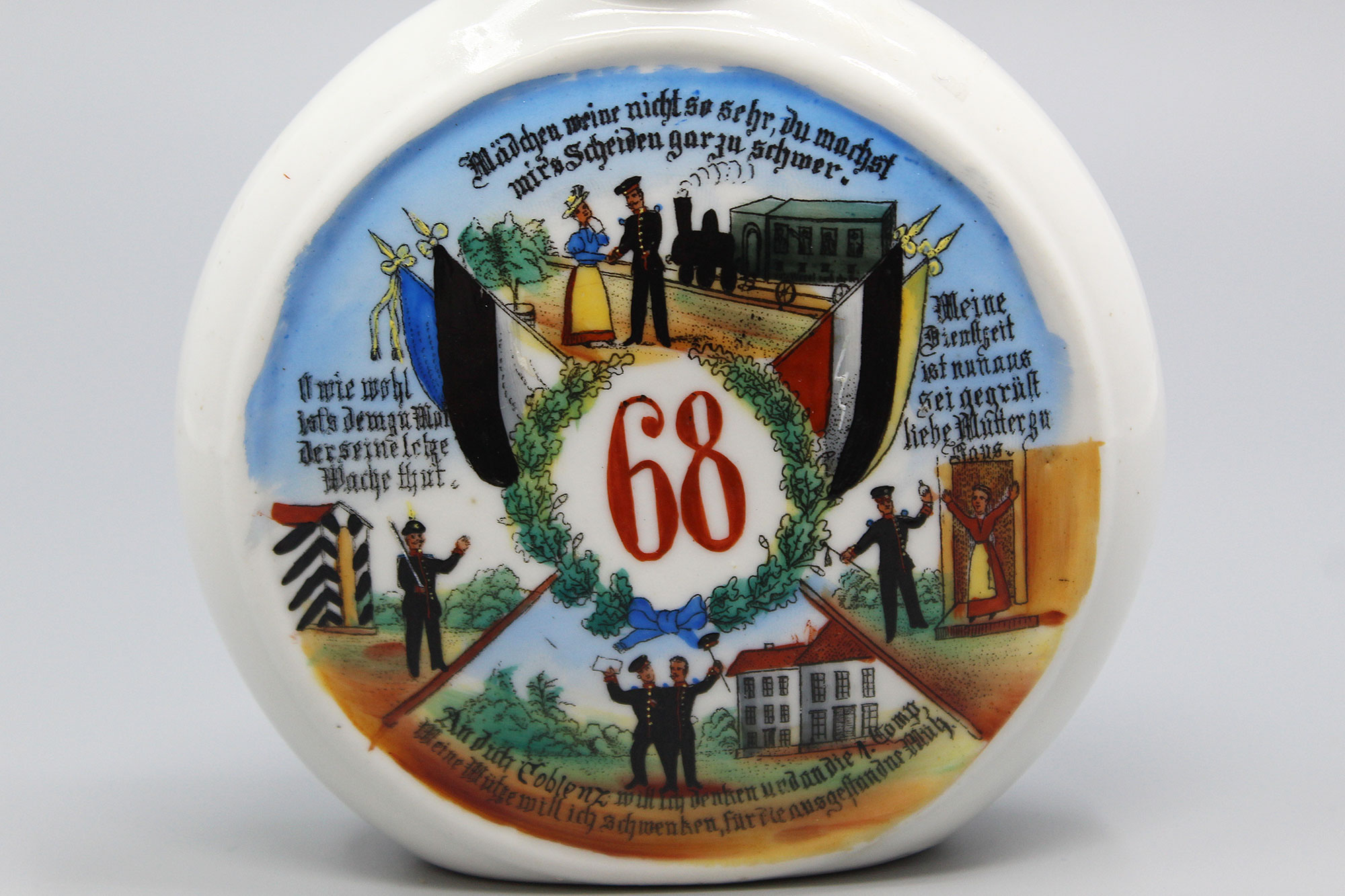 Imperial German 68th Regiment Flask . IMM120 - Image 2