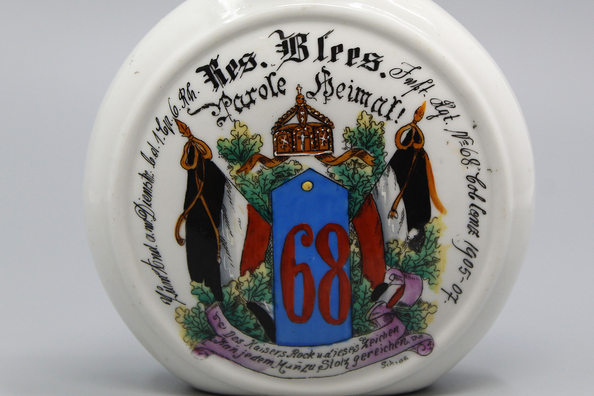 Imperial German 68th Regiment Flask . IMM120 - Image 5