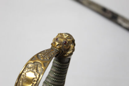 Imperial German Artillery Lion Head Sword - Triple Engraved Blade . SGi80 - Image 13