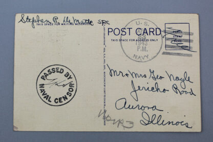 US Hawaii Hibiscus Postcard - 1943 Navy WW2 . FLU1206 - Image 2