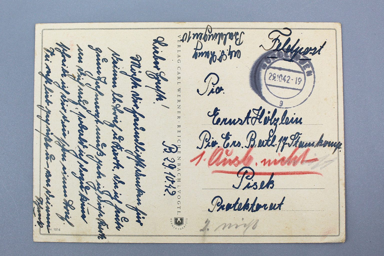 Ww2 german postcard feldpost 1942 gd470 time traveler militaria