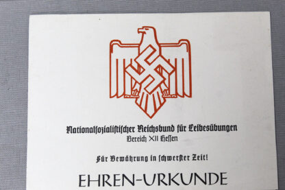 WW2 German Sports Document 1940 . GD3039 - Image 2