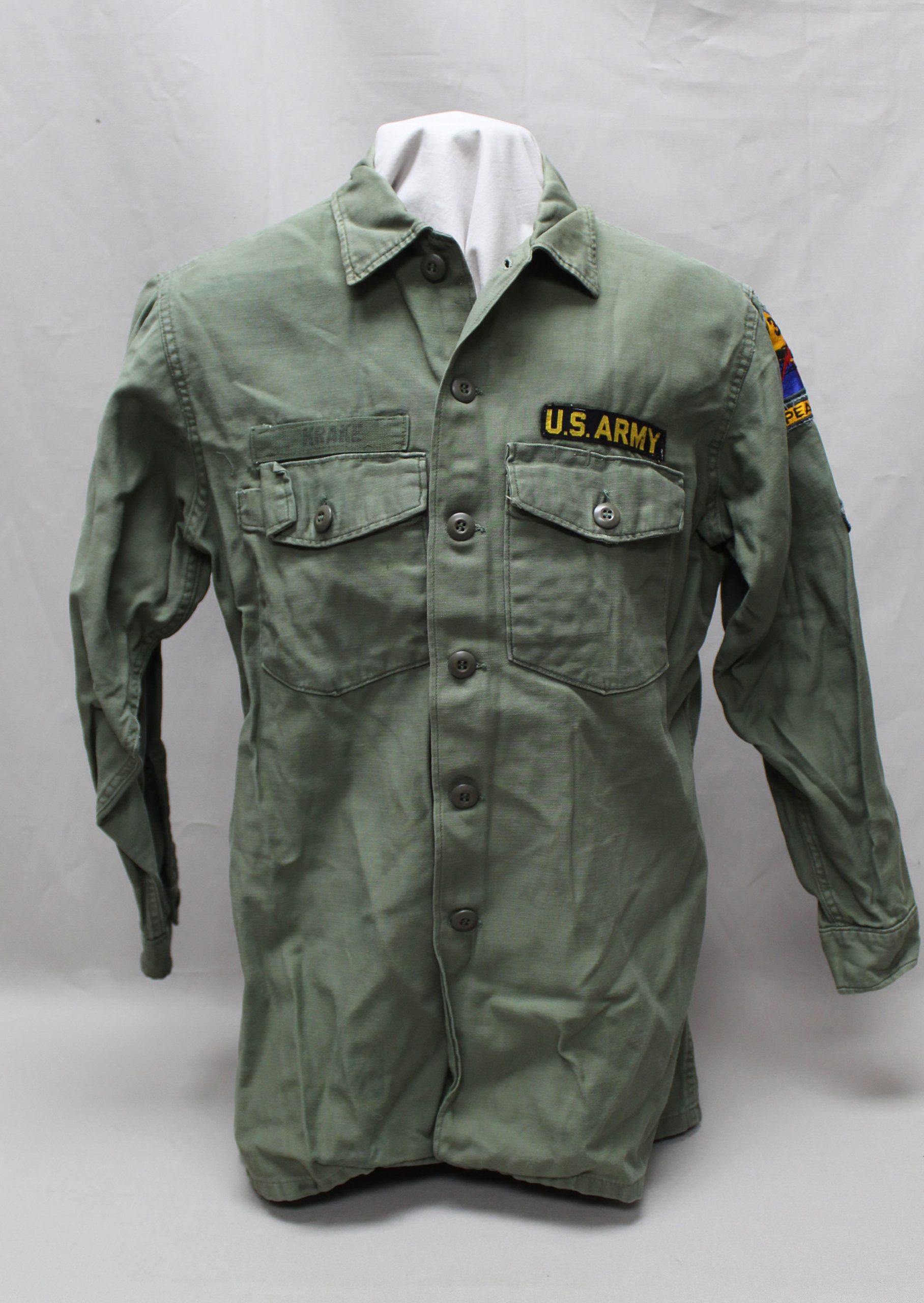US Army Utility Shirt OG-107 - 1967 - 16 1/2 x 32 . UA831 - Time ...