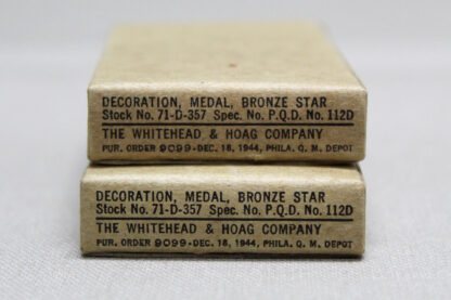 WW2 US Bronze Star in Whitehead & Hoag 1944 Box - PRICE EACH . YMU4654 - Image 5