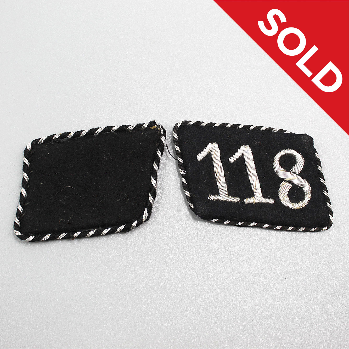 WW2 German SS Totenkopf Collar Tab Time Traveler Militaria