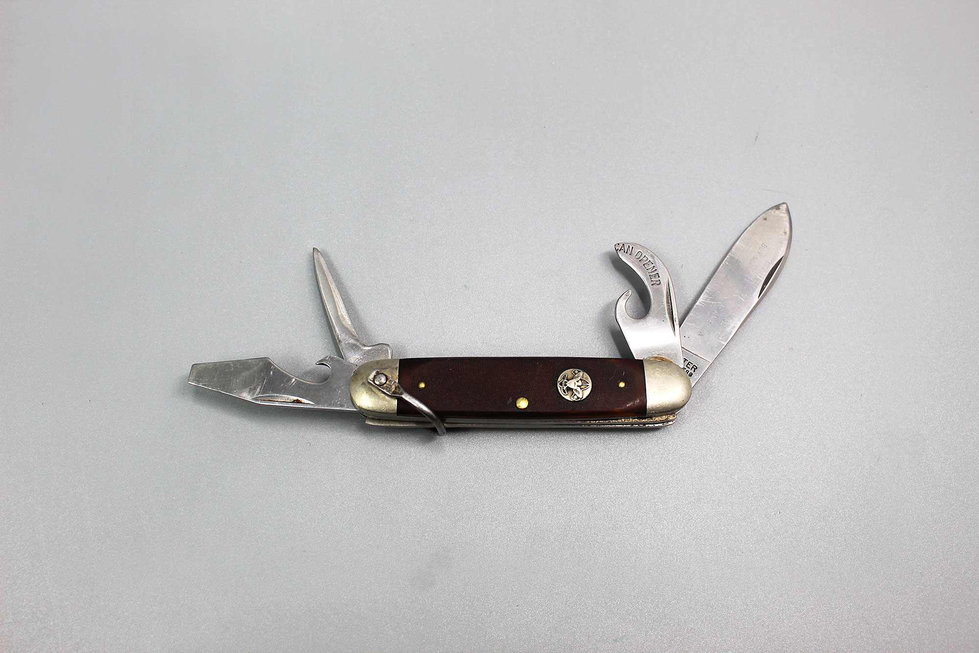 Vintage US Boy Scouts Four Blade Pocket Knife Ulster . DWU1026 Time