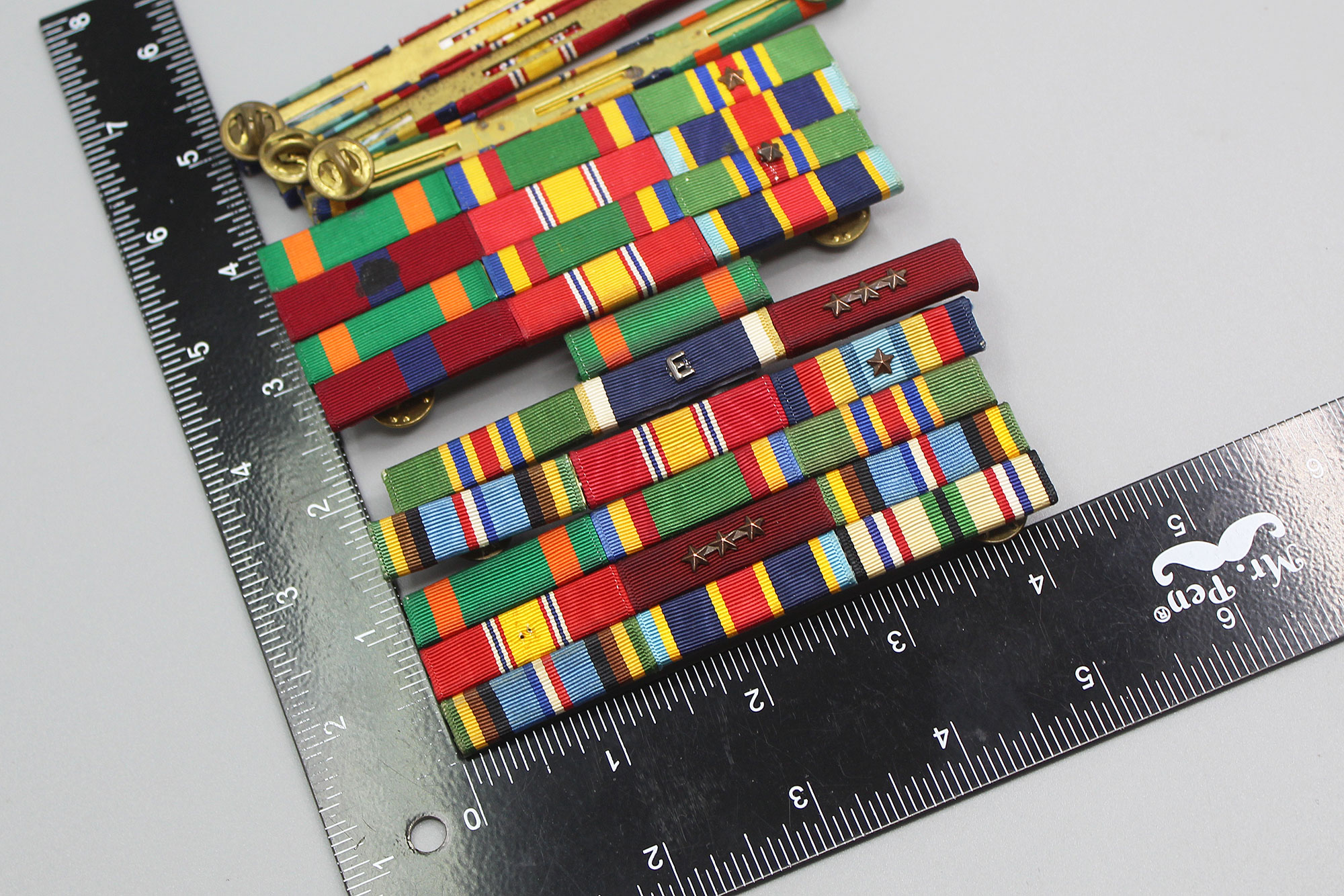 Group of US Military Ribbon Bars . FLU4684 Time Traveler Militaria