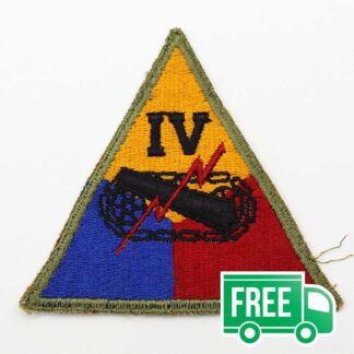 US Army IV (4th) Armored Corps Patch - WW2 . USP1111