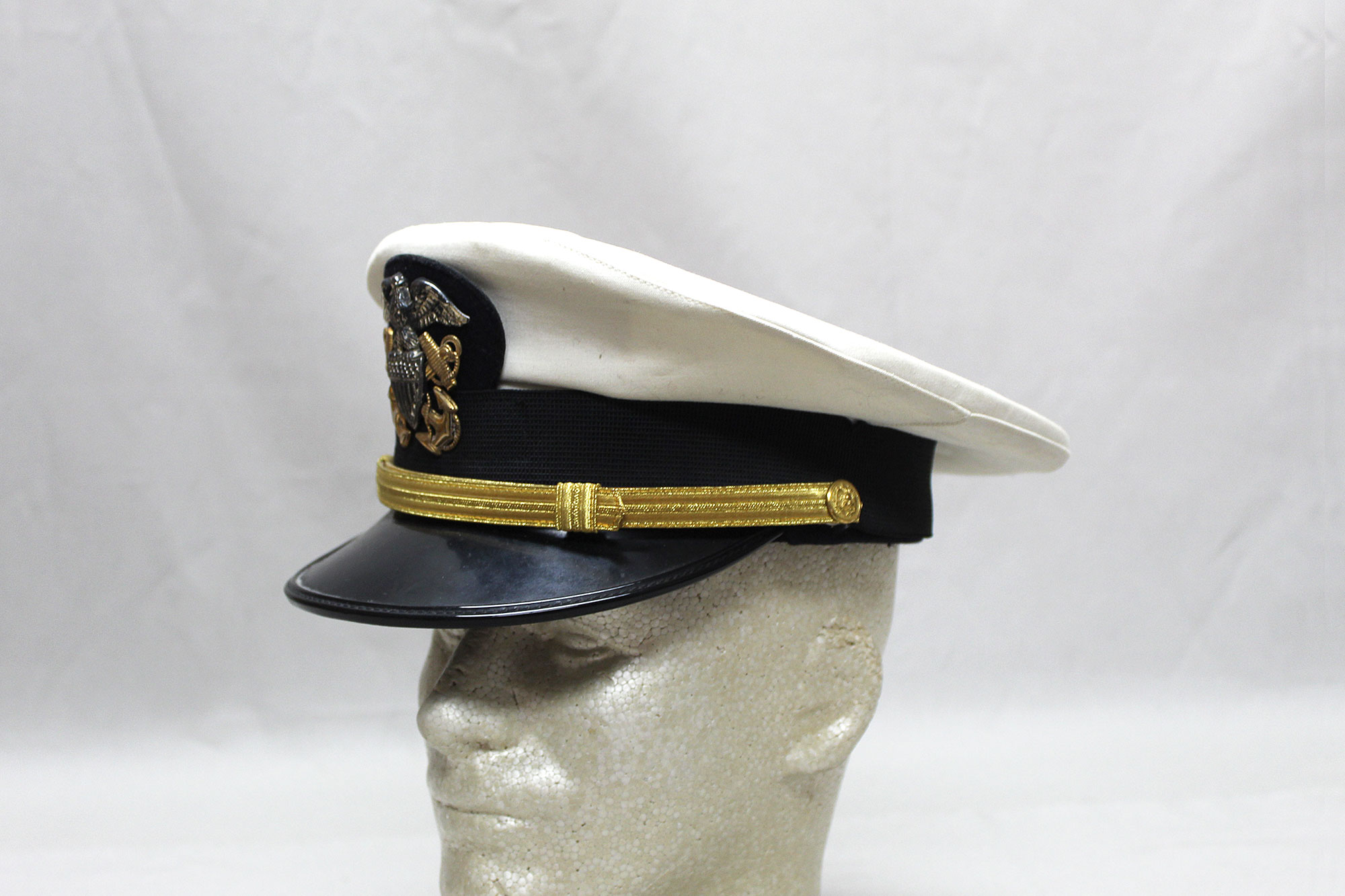 Us navy officer s visor cap size 7 1976 hu1134 time traveler