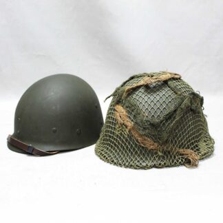 US M1 Combat Helmet w/Netting . HU4012bw