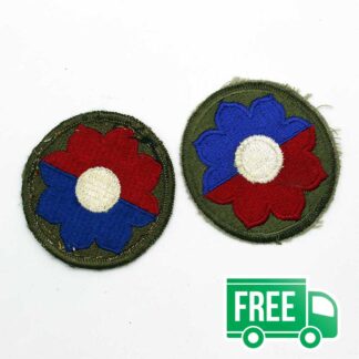 US WW2 9th Infantry Division Patch - <font color=“#AC18DF”>PER ITEM</font> . USP1278