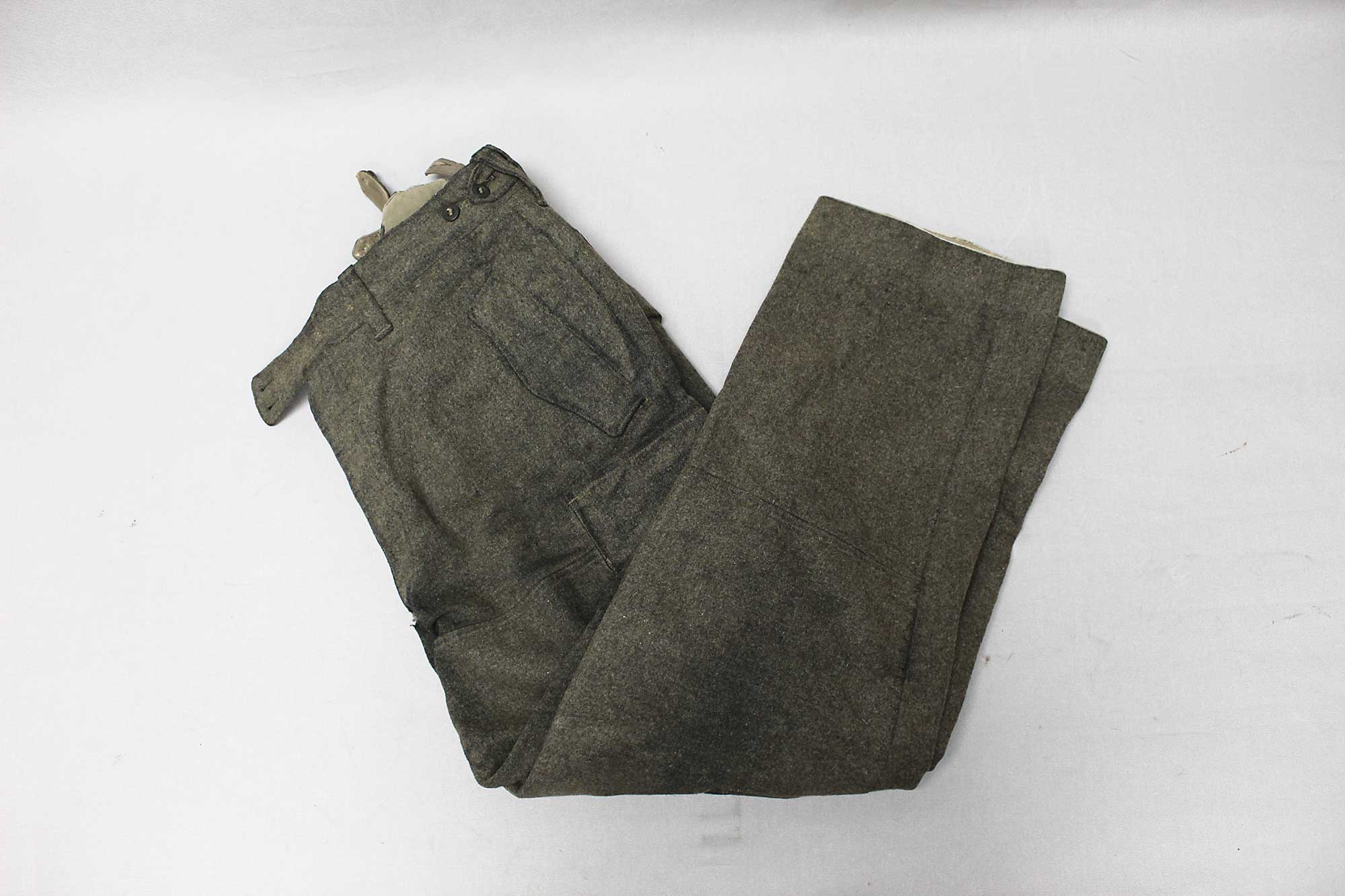 Vtg 70s Streetwear Mens 36x29 Wool Knit Wide Leg Chino Pants