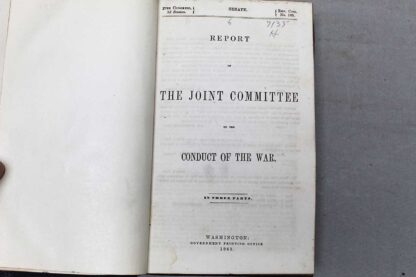 US 1863 Conduct of the War Report Part 1 Army of the Potomac . BOOK248 - Image 5