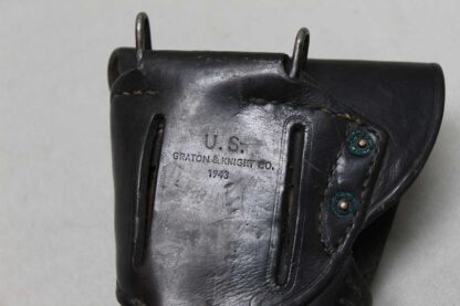 WW2 US M1916 Colt 1911 side arm Holster – G&K 1943 . FLU1245 - Image 3