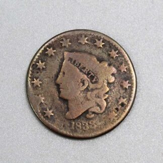 1833 US Coronet Liberty Head Large Cent . COIN224