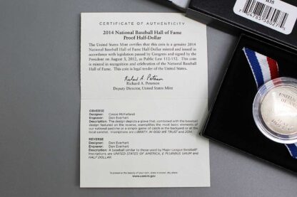 2014 Baseball HOF Silver Coin in Box . COIN513 - Image 3