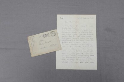 WW2 German Letter and Envelope . GD296