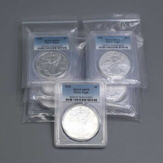 2022 Silver Eagle PCGS MS70<font color=“#AC18DF”> Price Each</font> . COIN552