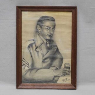 US Framed Soldier Drawing . FLU4875