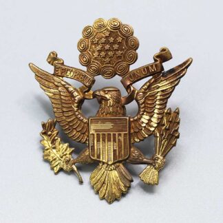 US Army Officer Visor Cap Insignia . FLU4883