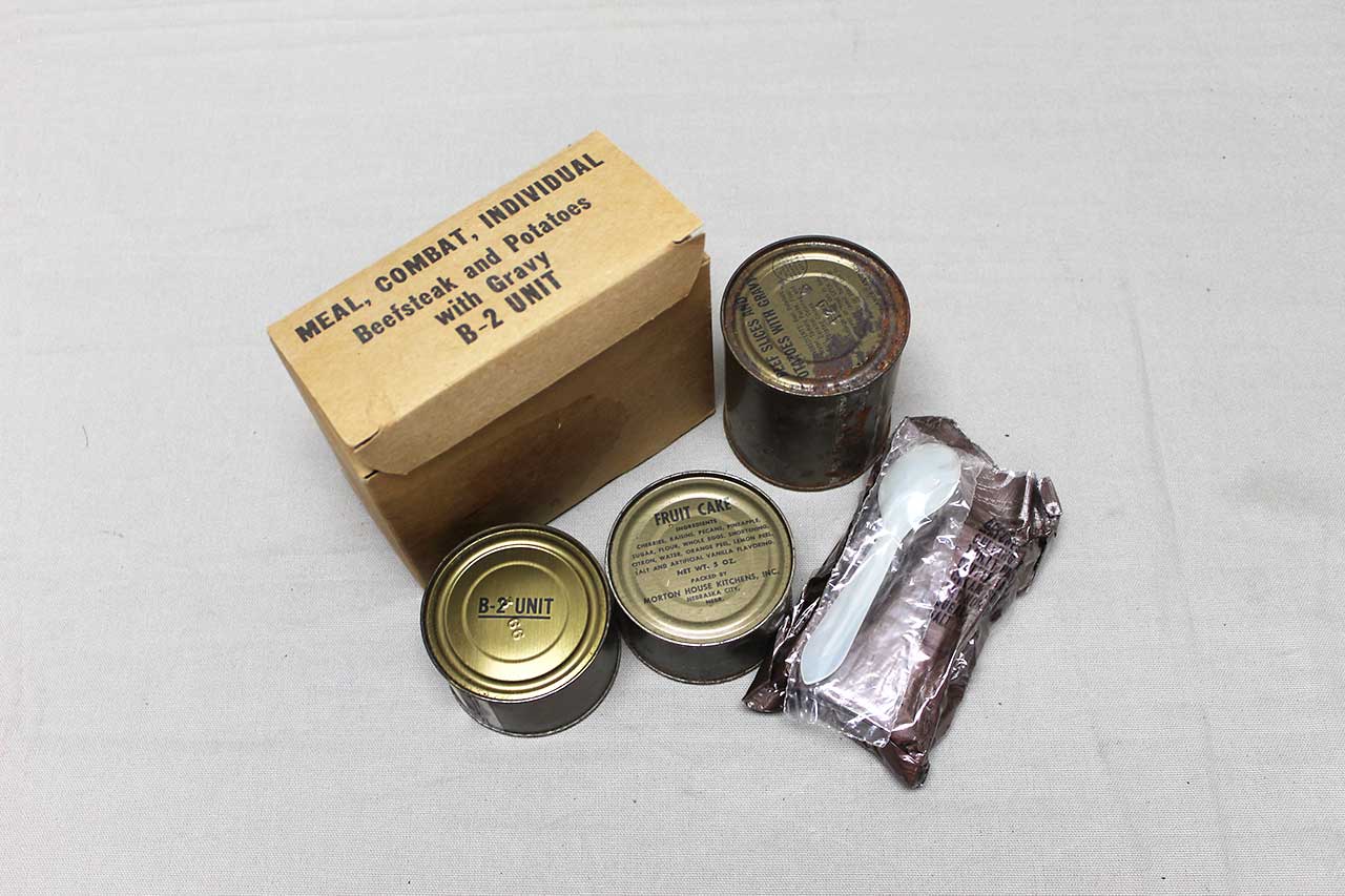 US Meal Combat MCI B-2 Box and Contents (Damaged