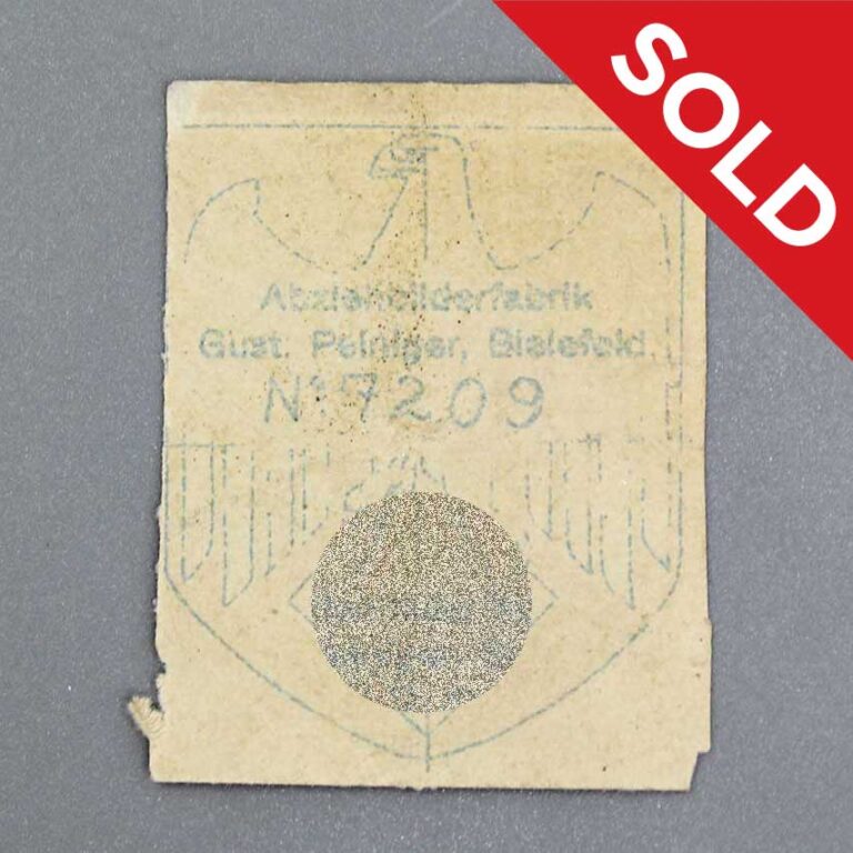 SOLD WW2 German Army Helmet Decal HG4099cxbw Time Traveler Militaria sold-ww2-german-army-helmet-decal-hg4099cxbw-time-traveler-militaria
