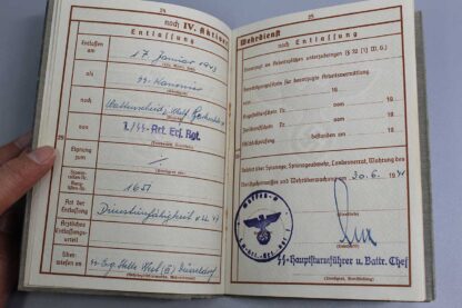 SOLD WW2 German Wehrpass w/SS Markings . EFL4774 - Image 7
